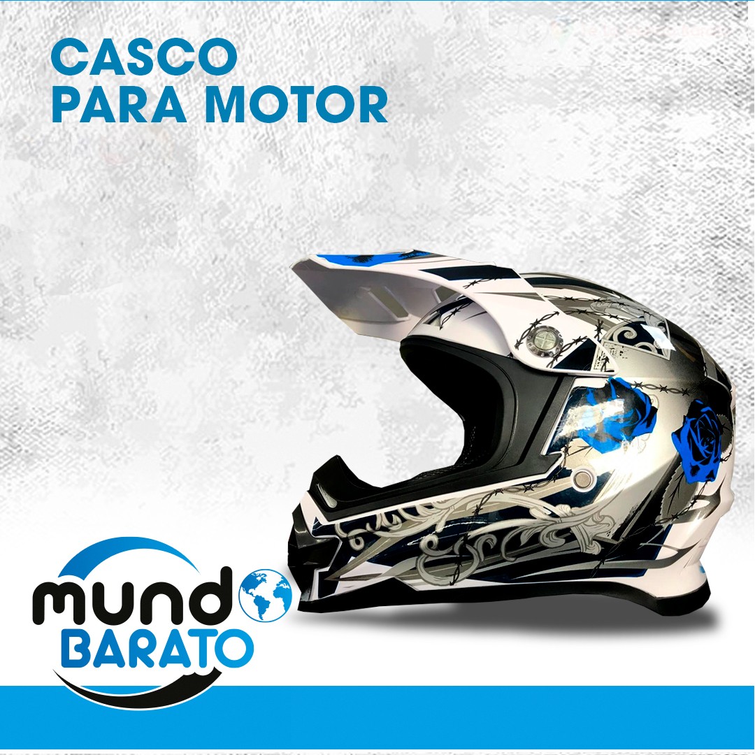 deportes - Casco Motocross Moto Motorizado VARIEDAD COLORES Pasola Motorista Motor 2