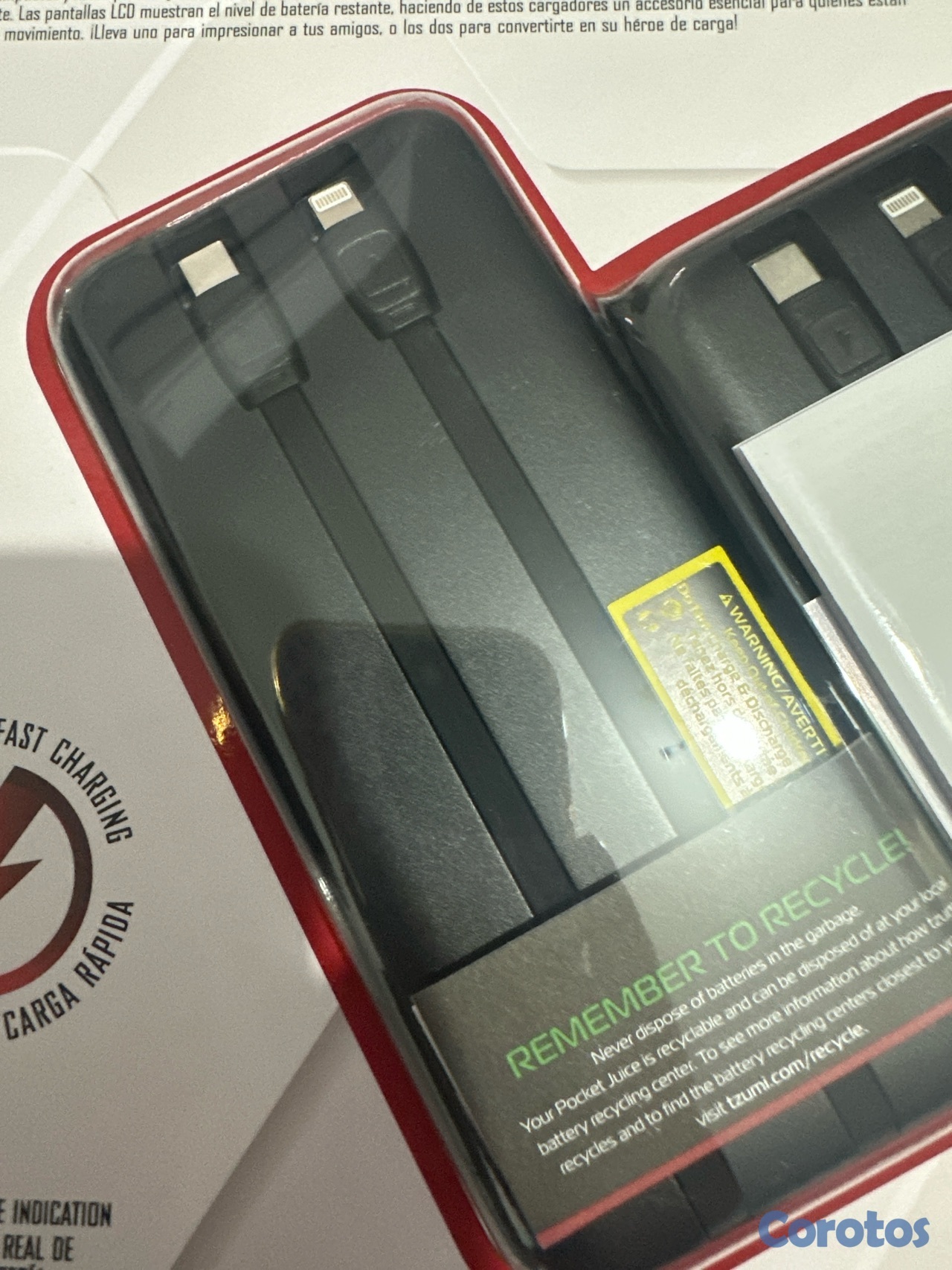 accesorios para electronica - 2 Cargadores portátiles con pantalla digital  3