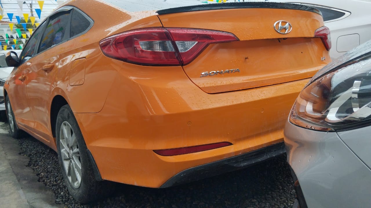 carros - HYUNDAI SONATA LF 2017 NARANJA 3