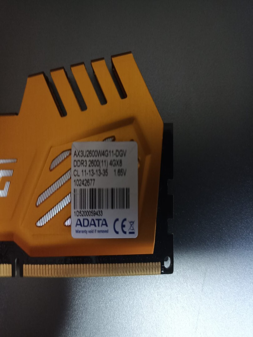 computadoras y laptops - MEMORIA RAM DDR3-2600 4GB DUAL CHANEL