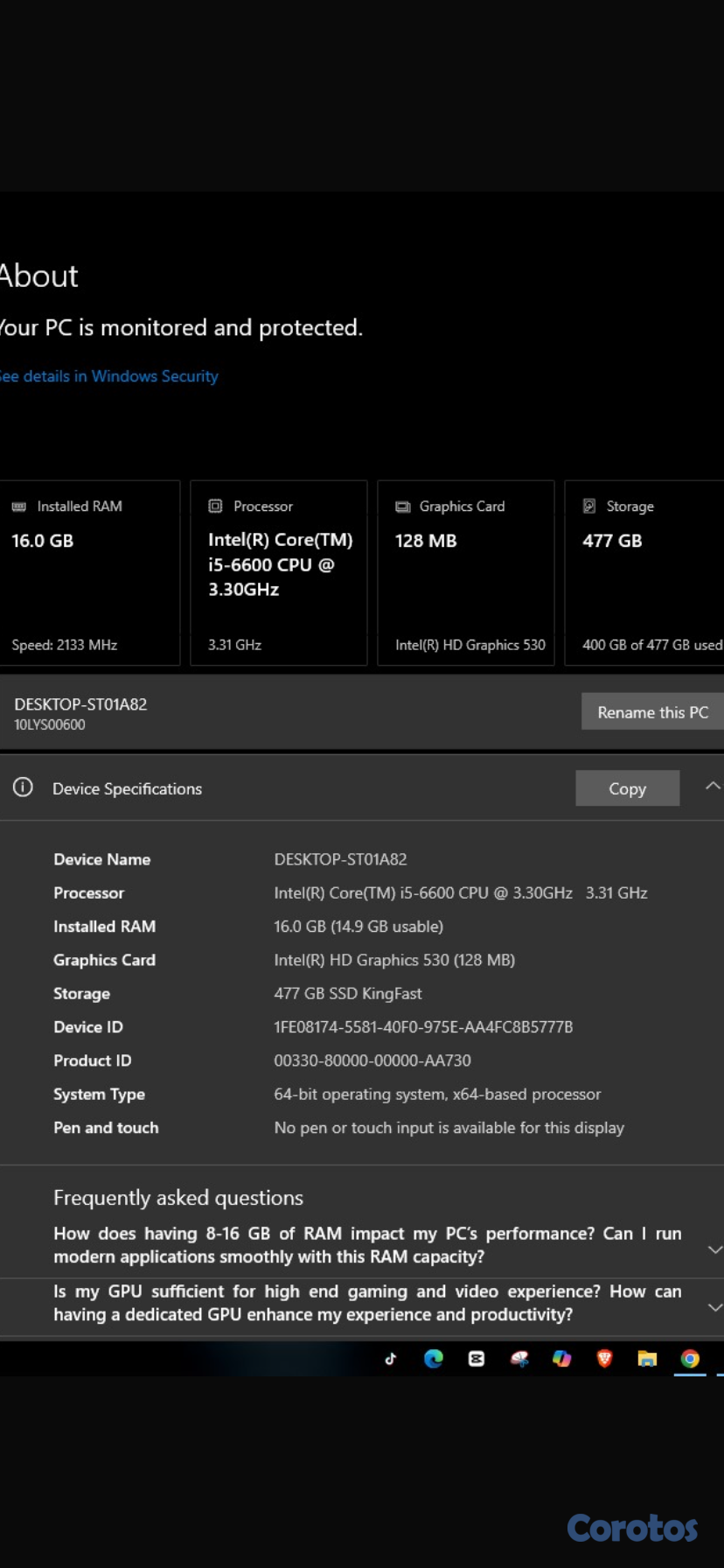 computadoras y laptops - Mini PC lenovo thinkcentre 16GB RAM 1