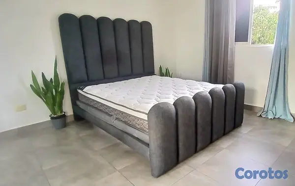 muebles y colchones -  Cama queen size y colchón como nuevo  3