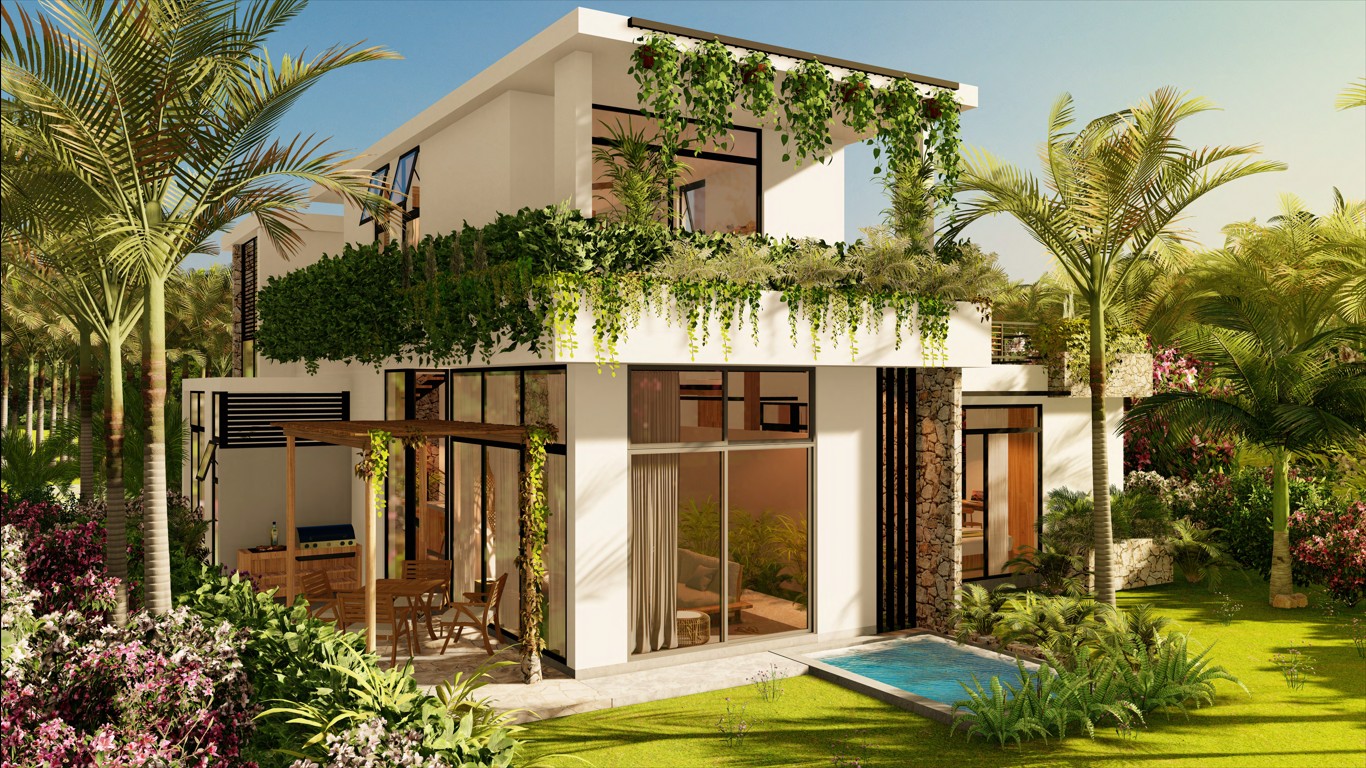 casas vacacionales y villas - Residencial de Villas Eco- Friendly  en venta a Veron, Punta Cana 1