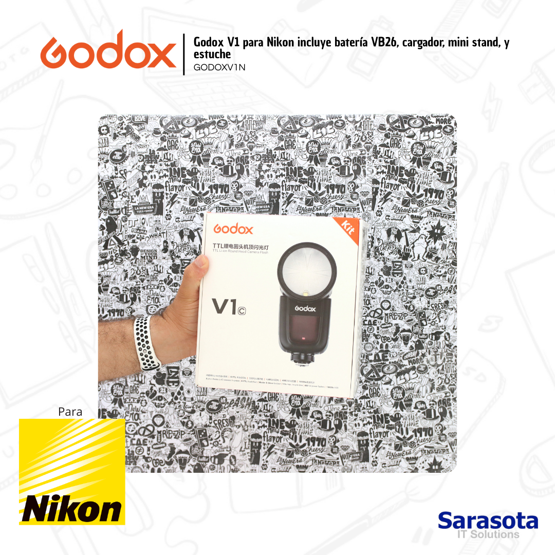 accesorios para electronica - Godox V1 para Nikon incluye accesorios 1