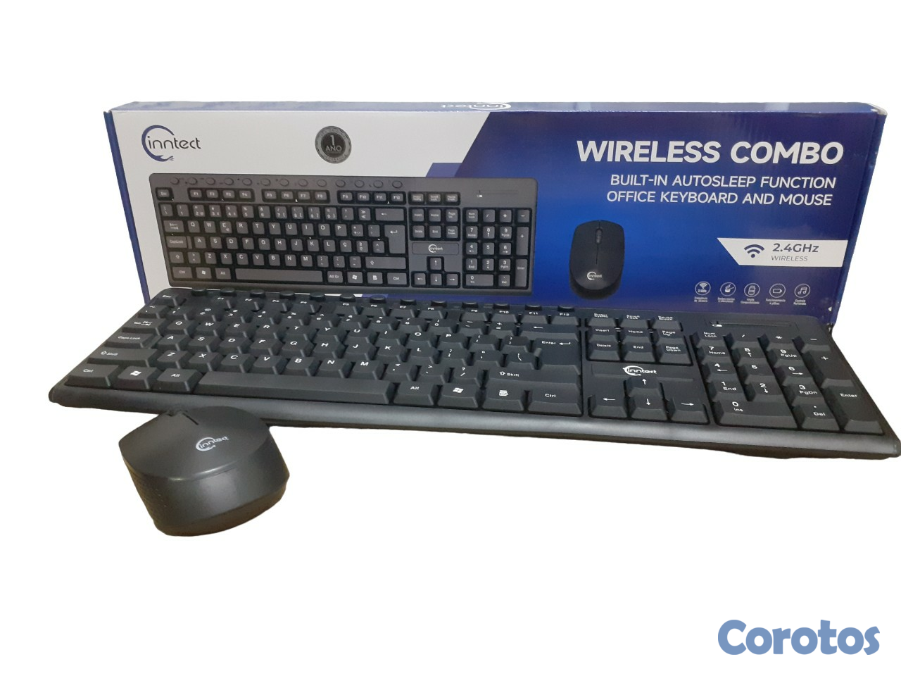 otros electronicos - Combo de teclado inalambrico 2.4ghz inntect 1