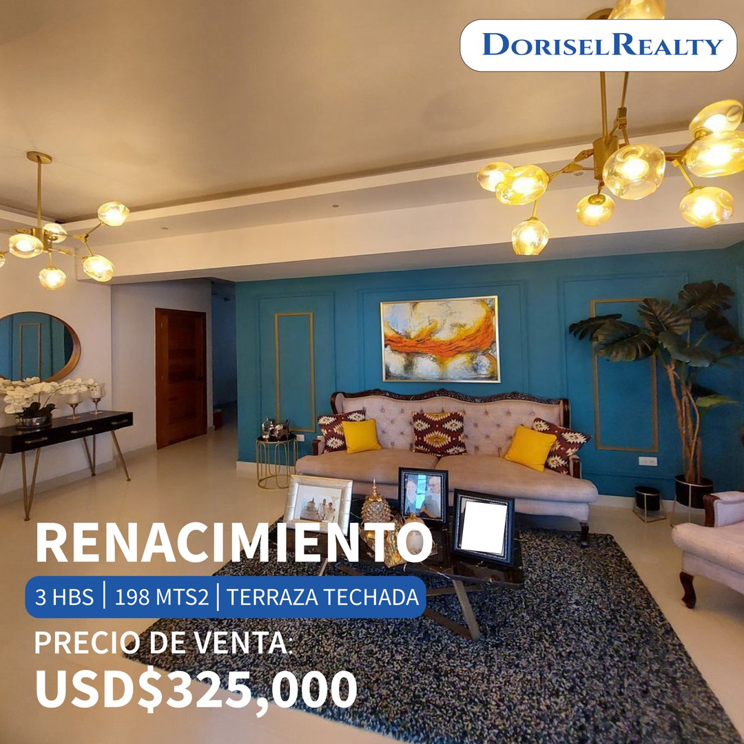 apartamentos - VENTA DE LUJOSO APARTAMENTO UBICADO EN SECTOR RENACIMIENTO
