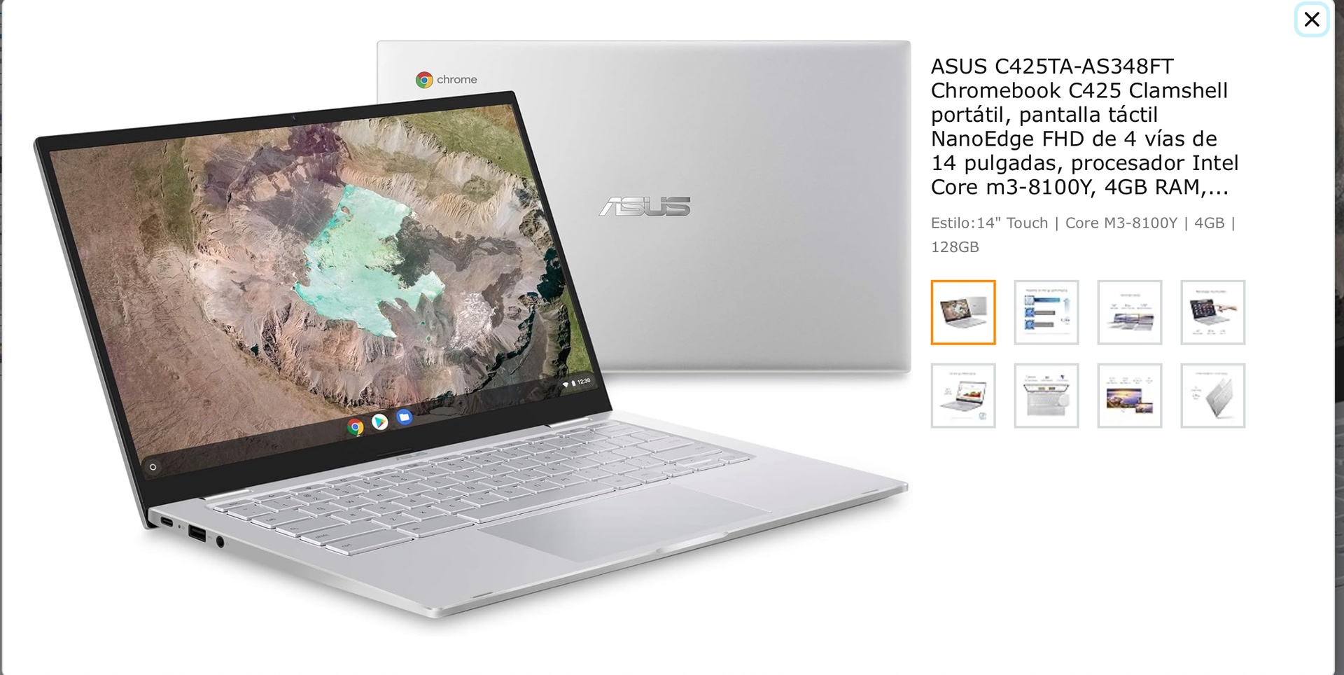 computadoras y laptops - Chrome book, Asus, como nueva excelente condición 