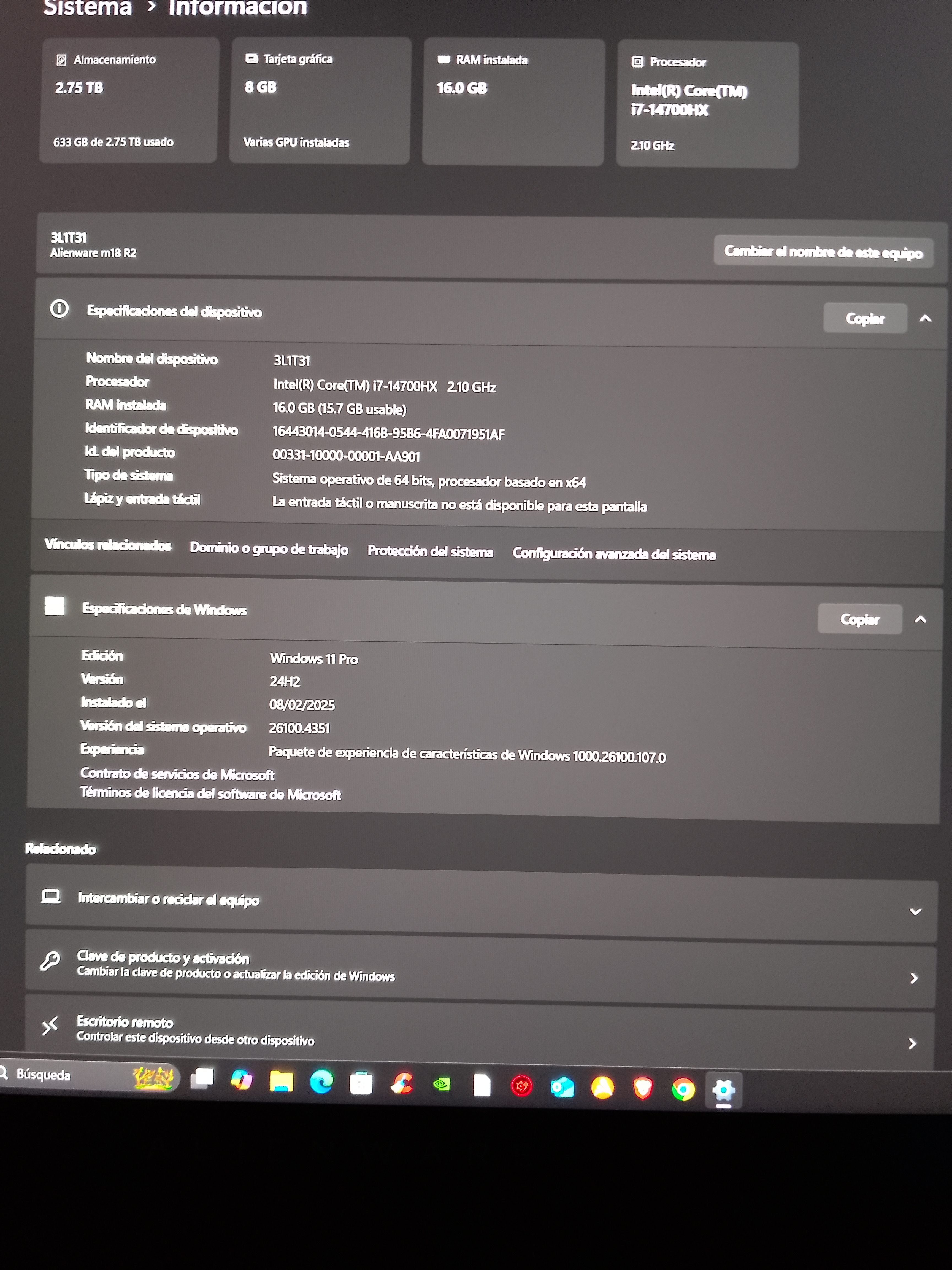 computadoras y laptops - Alienware M18-R2 1
