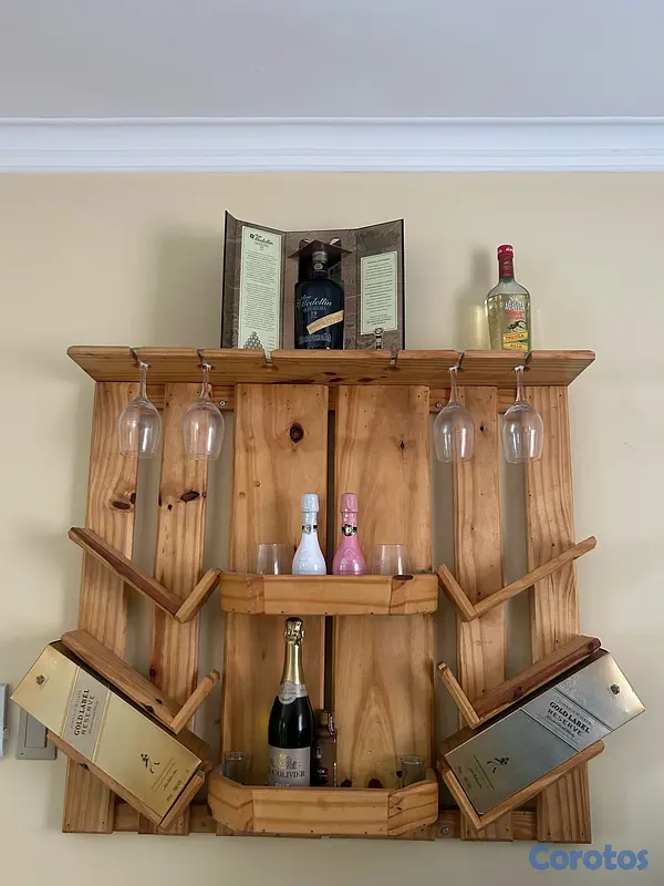 decoración y accesorios - Mueble Bar de Pared en Madera – Decorativo y funcional  2