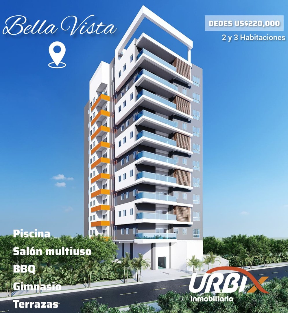 apartamentos - Proyecto de apartamentos en Bella Vista
Edificio con piscina y salón multiuso