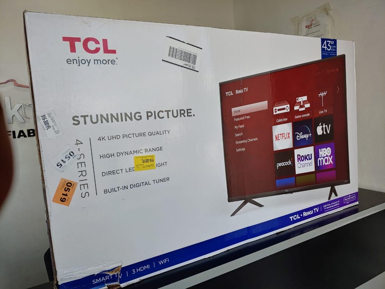 TCL - 43" Class 4-Series 4K UHD HDR Smart Roku TV

Nueva sellada.

