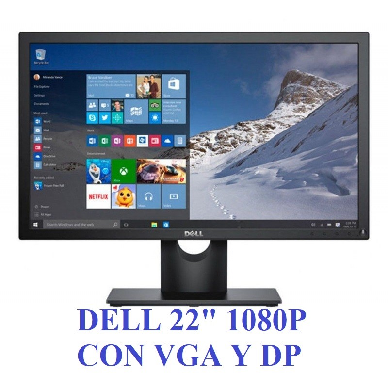 computadoras y laptops - MONITOR LED DELL 22 PG. FHD 1080P Y CABLES $4,800
