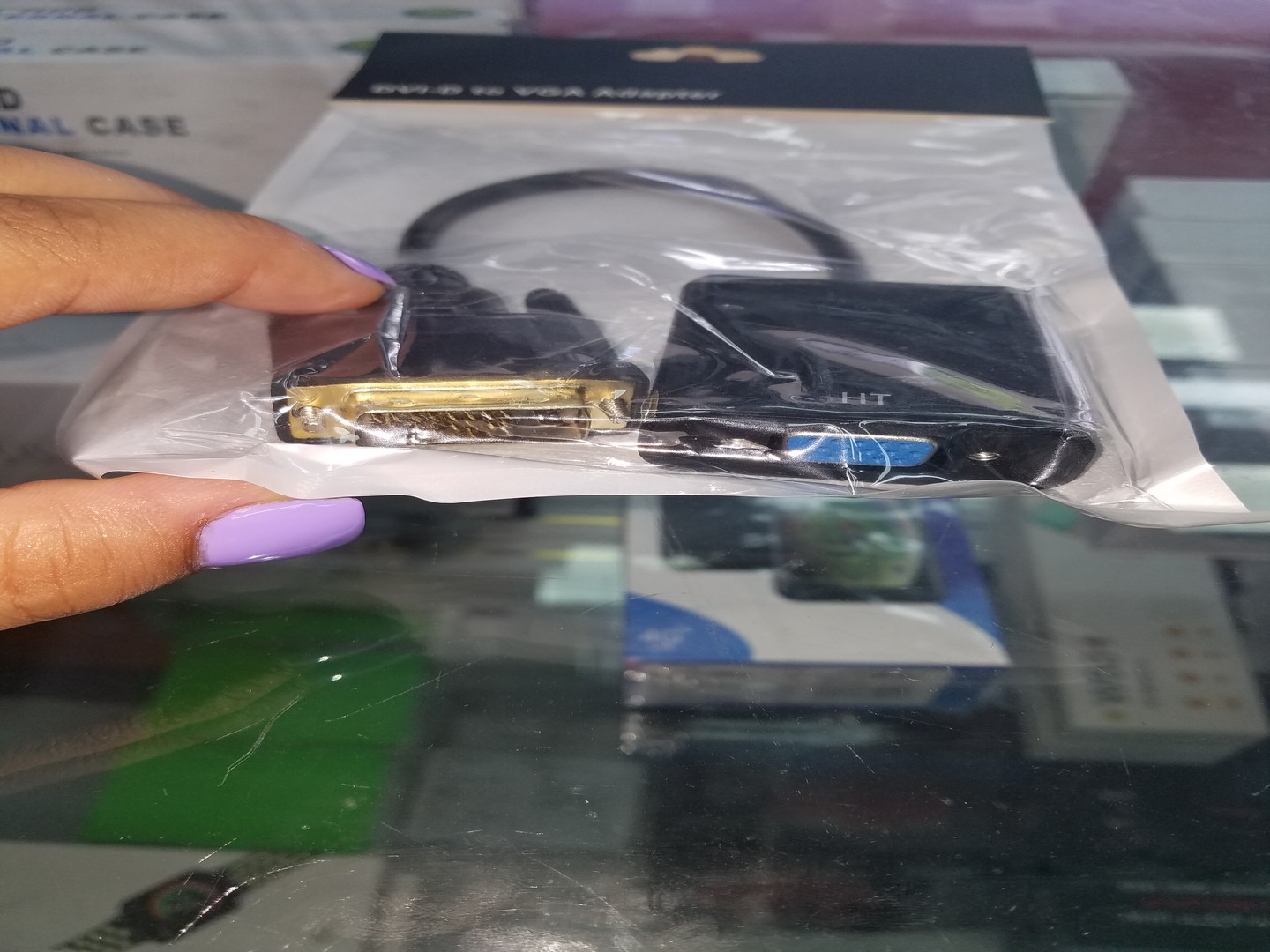 accesorios para electronica - Adaptador convertidor DVI-D a VGA 2
