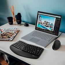 computadoras y laptops - TECLADO MOUSE KLIPX, INALAMBRICO, ERGONOMICO, MULTIMEDIA, BLACK, ESPAÑOL 2