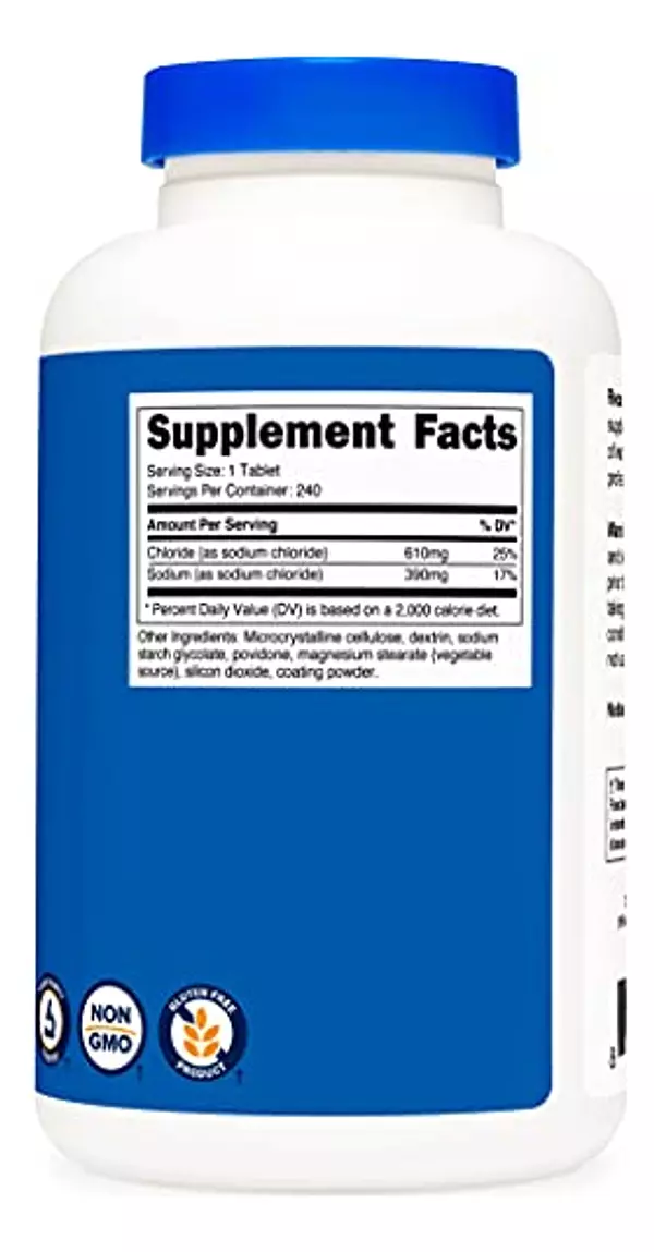 Salud y Equipamiento Médico - Cloruro De Sodio Nutricost 1000mg 240 Cap Nutricost 4