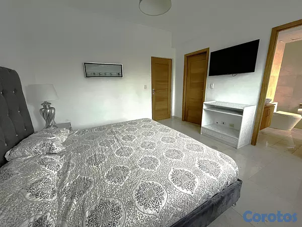 apartamentos - Apartamento Alquiler Piantini Amueblado DOS Habita 7