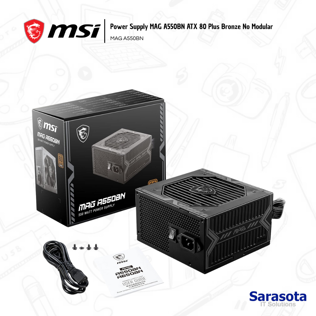 accesorios para electronica - Msi Power Supply MAG A550BN ATX 80 Plus Bronze  0