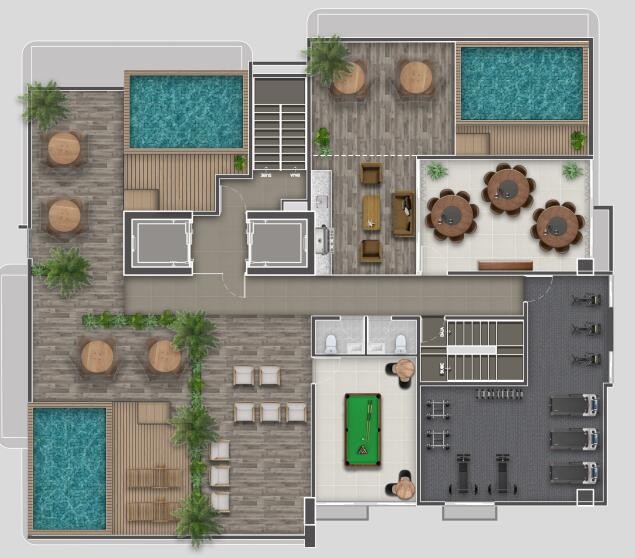 apartamentos -  Proyecto de apartamentos de Una Habitación en Venta 8