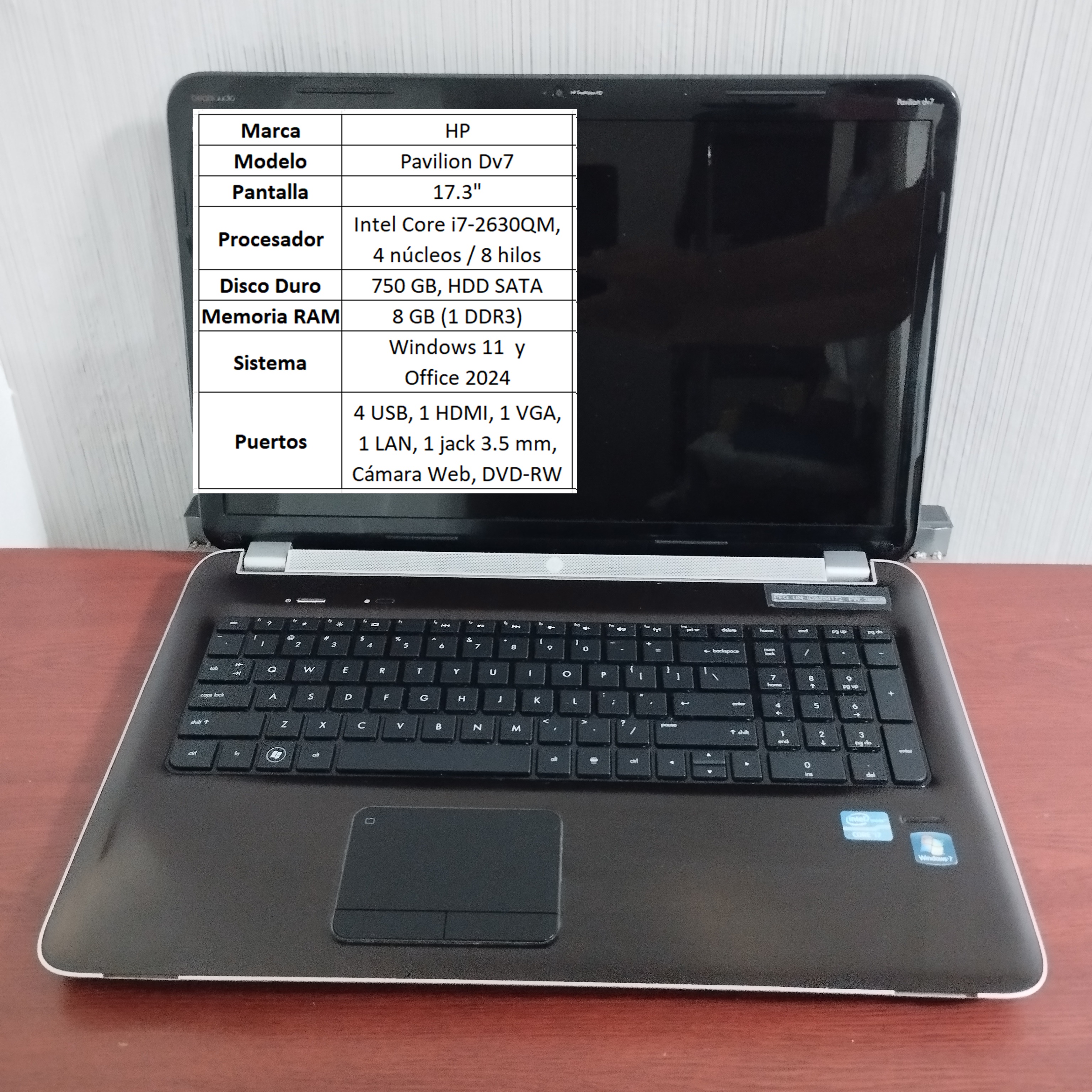 computadoras y laptops - Laptop HP Pavilion DV7 1