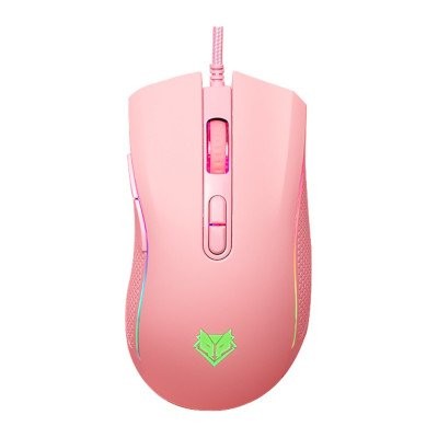 accesorios para electronica - Mouse rosado pink luces rgb alambrico