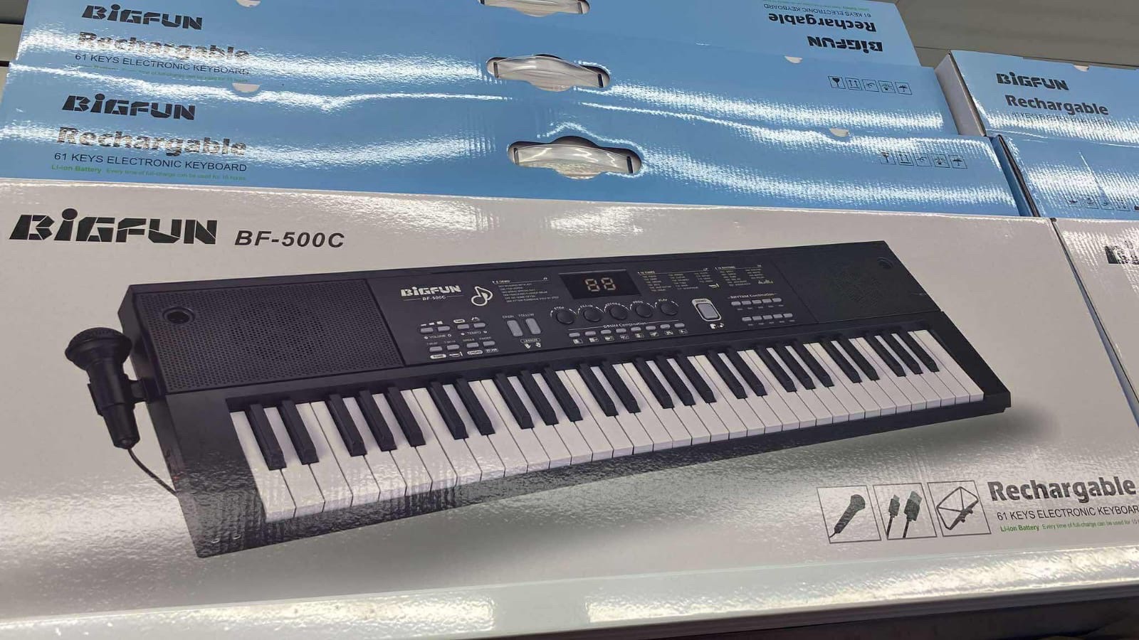 accesorios para electronica - combo de piano con micrófono y tarjeta de sonido  2