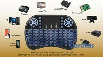 computadoras y laptops - Mini teclado inalámbrico con control remoto Touchpad Mouse Combo controlador. 2