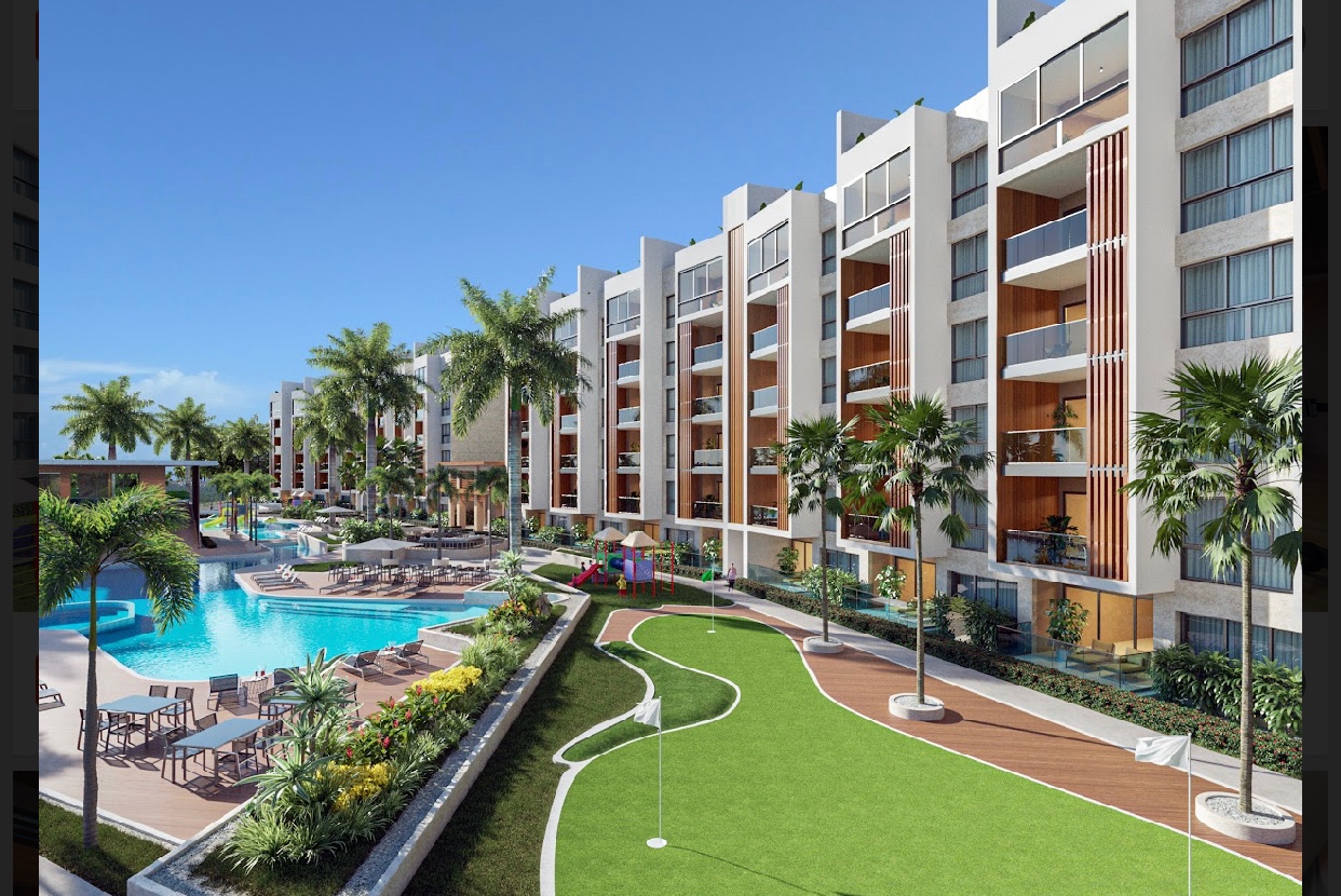 apartamentos - Venta de apartamentos en vista cana con piscina golf residences zona turística 7