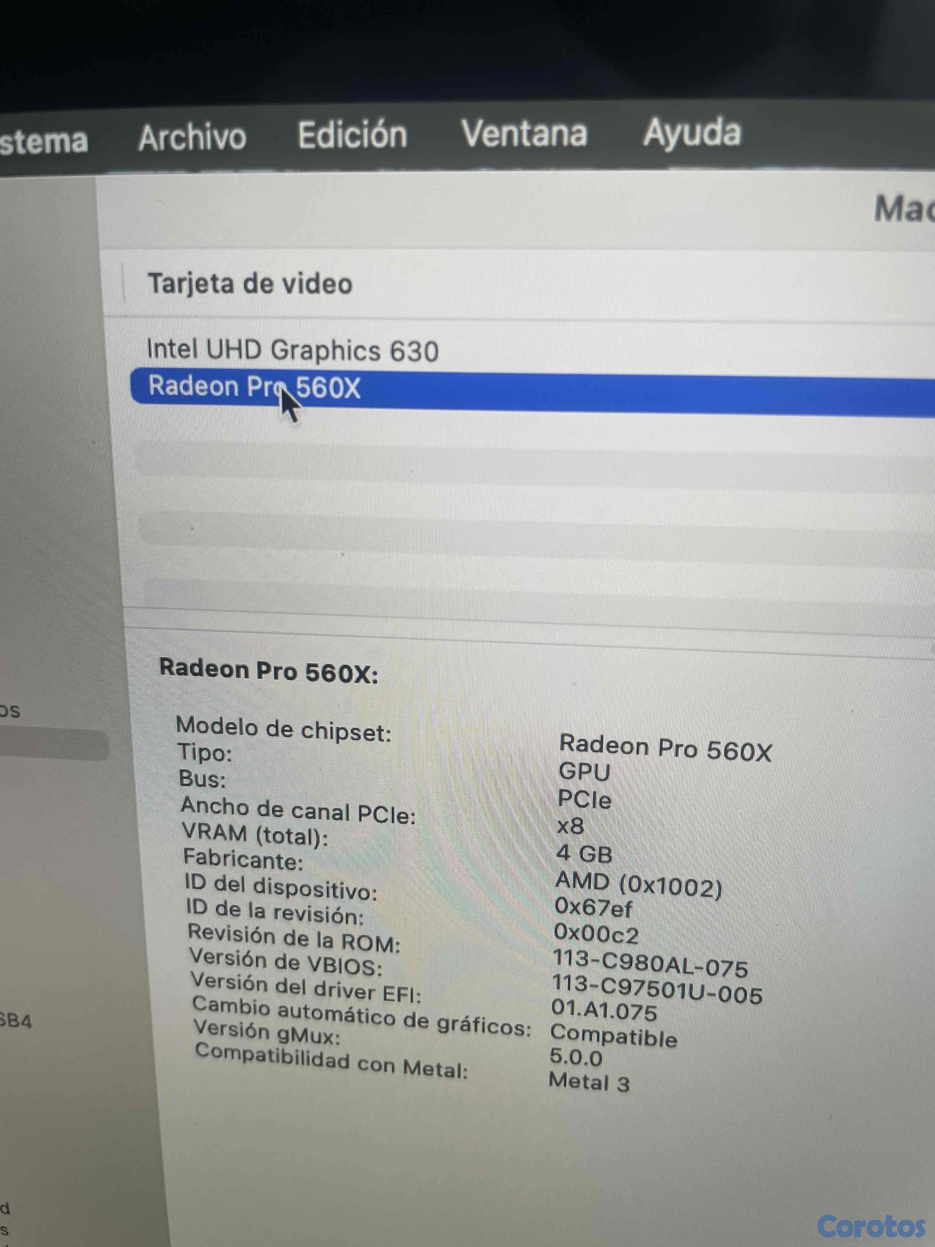 computadoras y laptops - Macbook Pro 15.4 2019 i9 2.3ghz, 16gb ram, 512 ssd 3