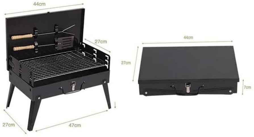 herramientas, jardines y exterior - KIT BBQ ASADERO PORTATIL DE PARRILLADA A CARBON 3