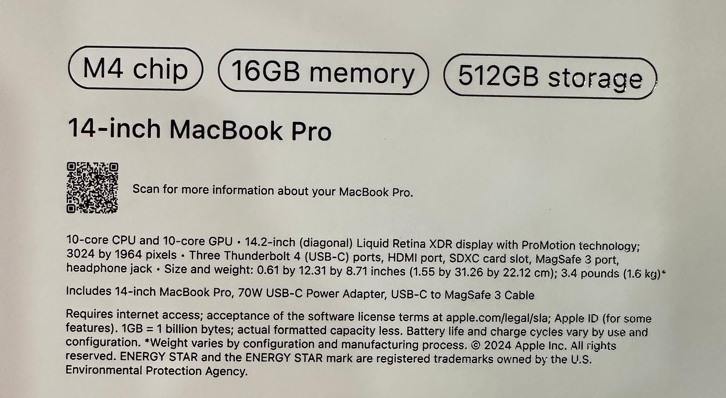 computadoras y laptops - MACBOOK PRO M4 14" 512GB+16GB NUEVA SELLADA 2
