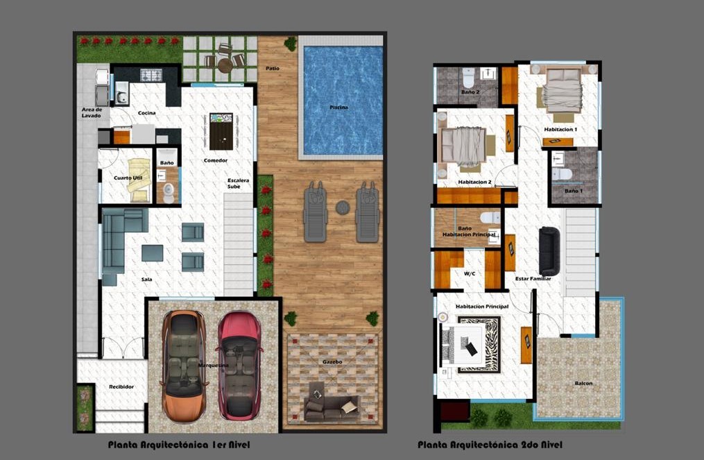 casas - Proyecto de Villas, Cerrado, con piscina y normales (Prestige) 3