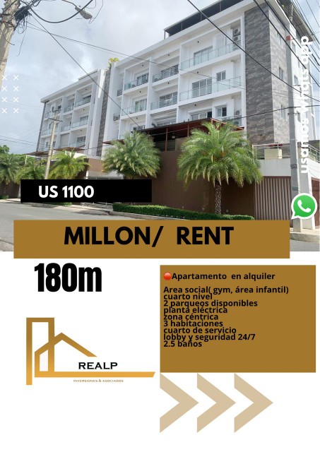 apartamentos - Apartamento millón 3 hab 0