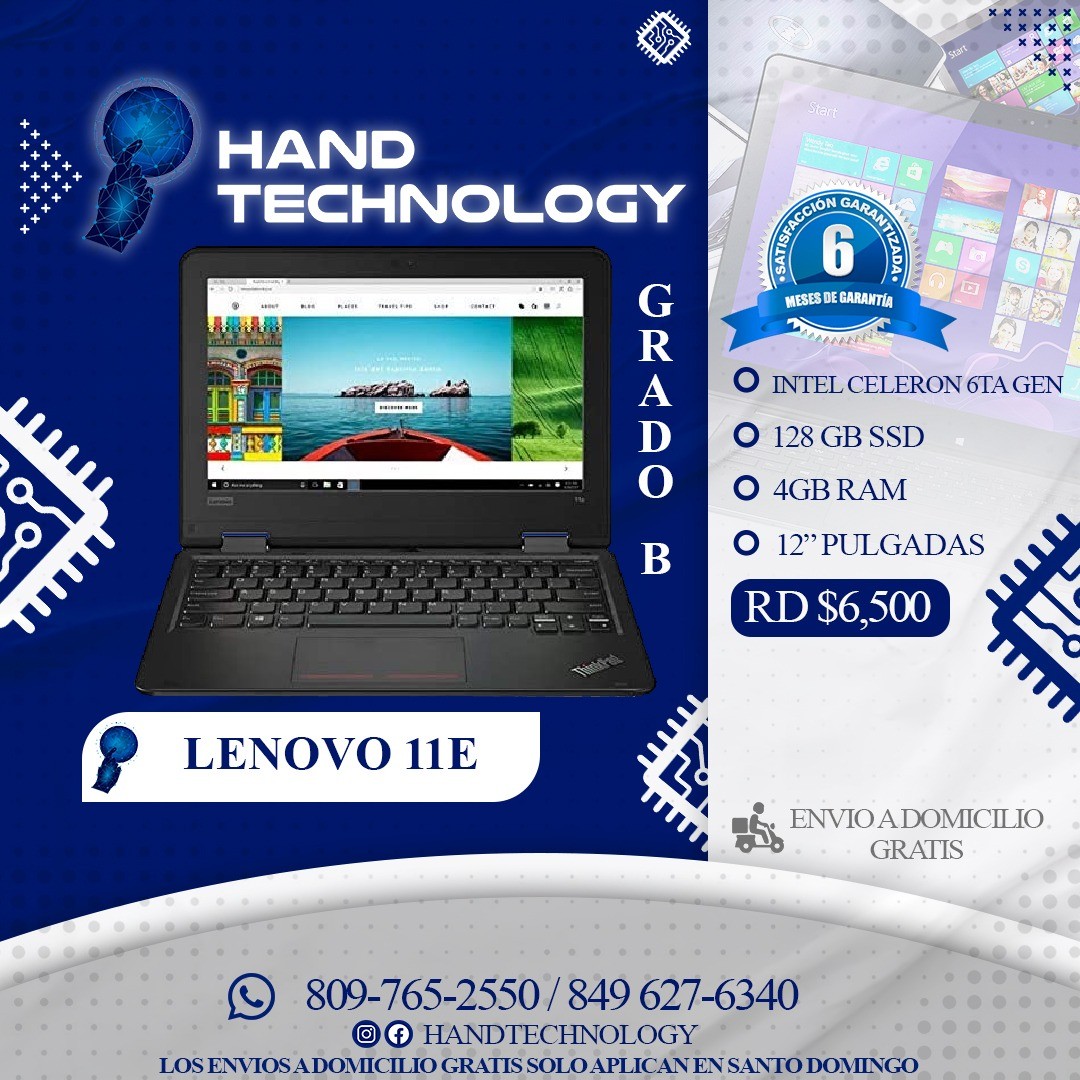 computadoras y laptops - Laptop Mini Lenovo Thinkpad 11e  Intel Celeron  4GB RAM,  128GB SSD 