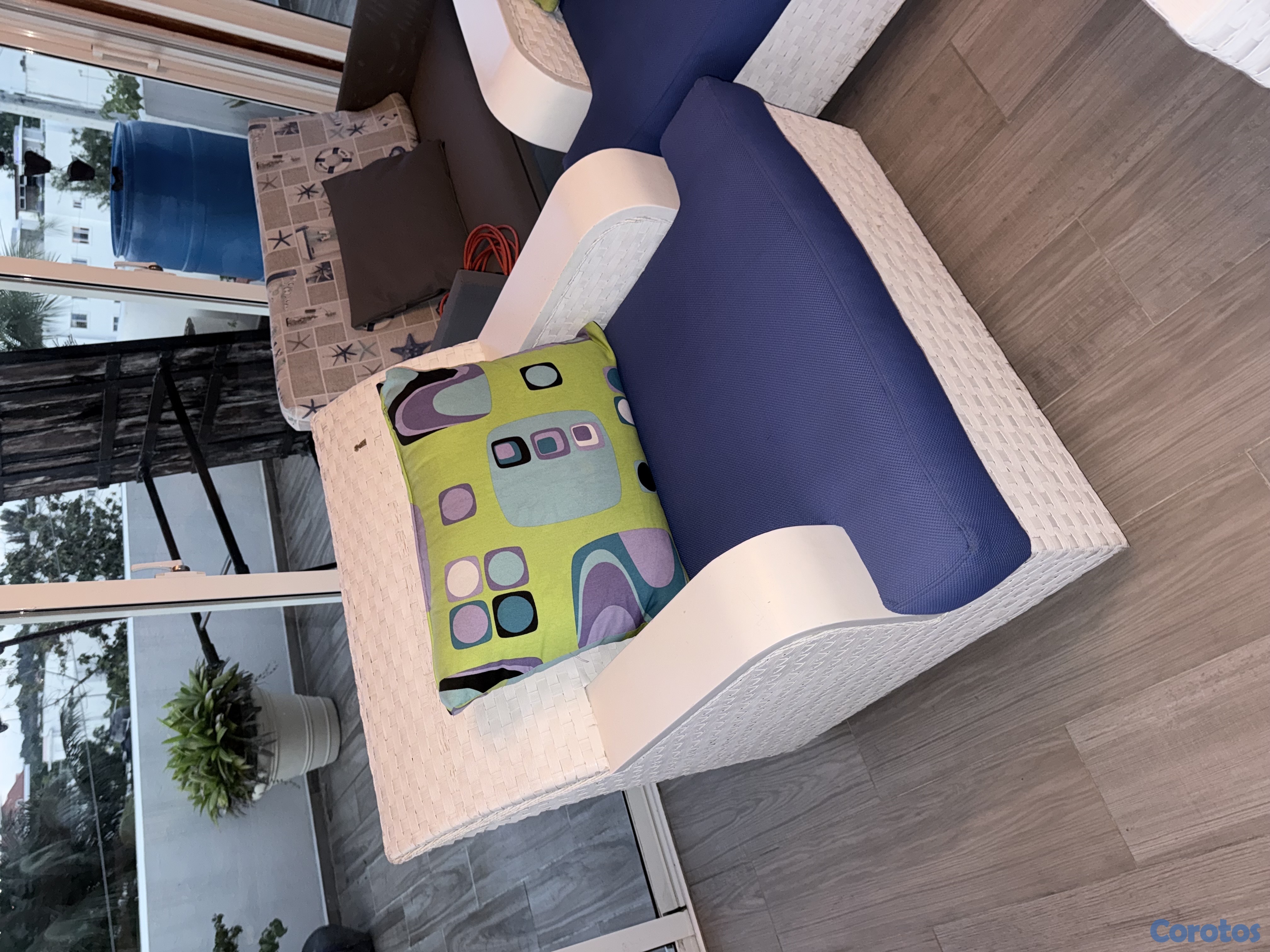 muebles y colchones - Juego de Muebles Rattan Sintético para Terraza / Balcón – Excelente Estado 2