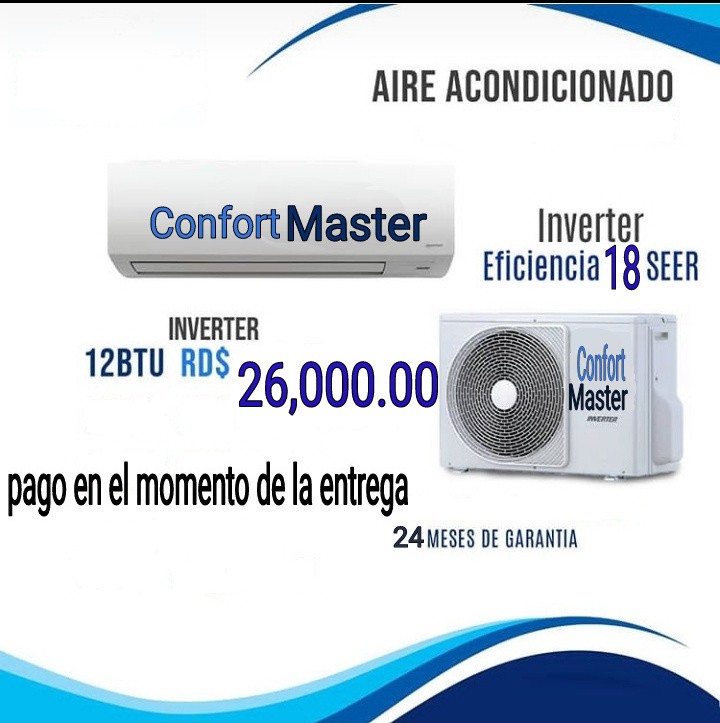 Aire acondicionado ConfortMaster INVERTER 12 kbtu Eficiencia 18