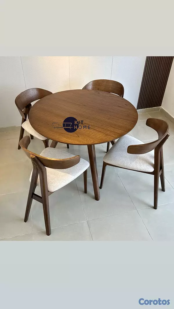 muebles y colchones - comedor en madera fresno  3