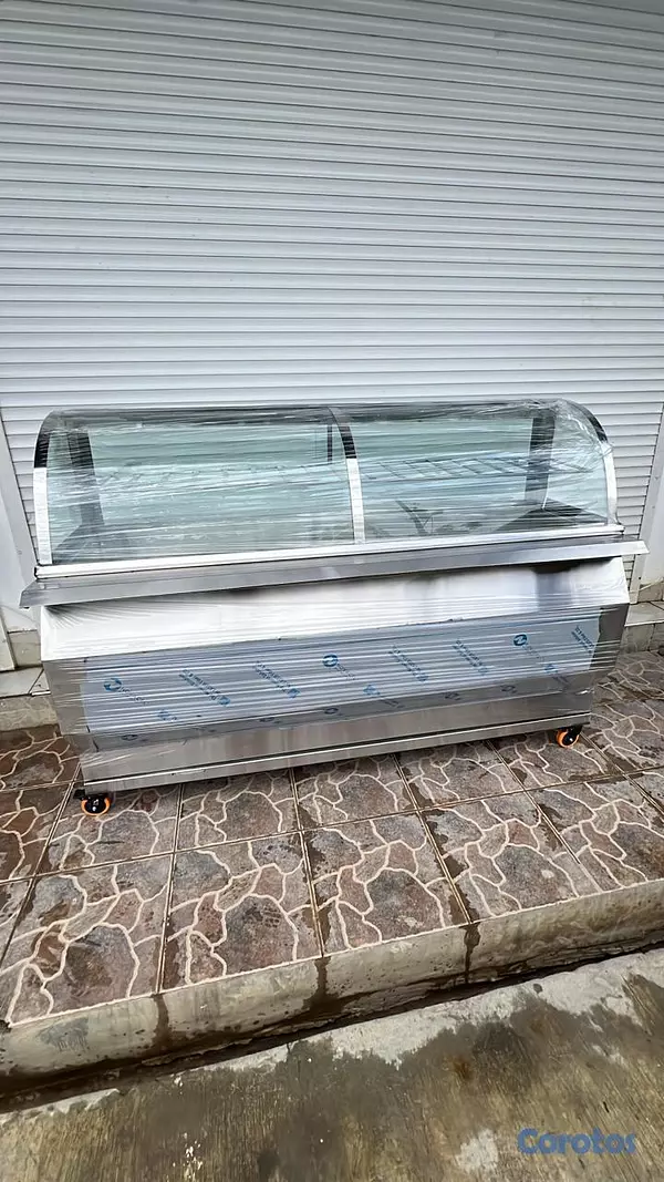 equipos profesionales - Vitrina caliente Baño María de Cristal Curvo 5