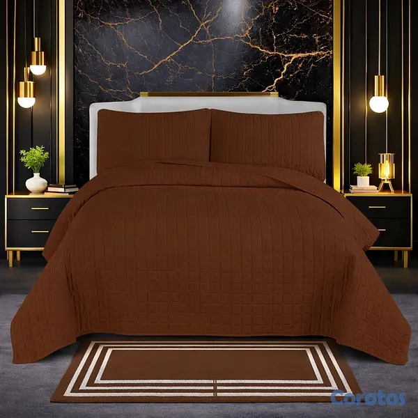 decoración y accesorios - juego de cobertor 4 piezas para cama de 60 9