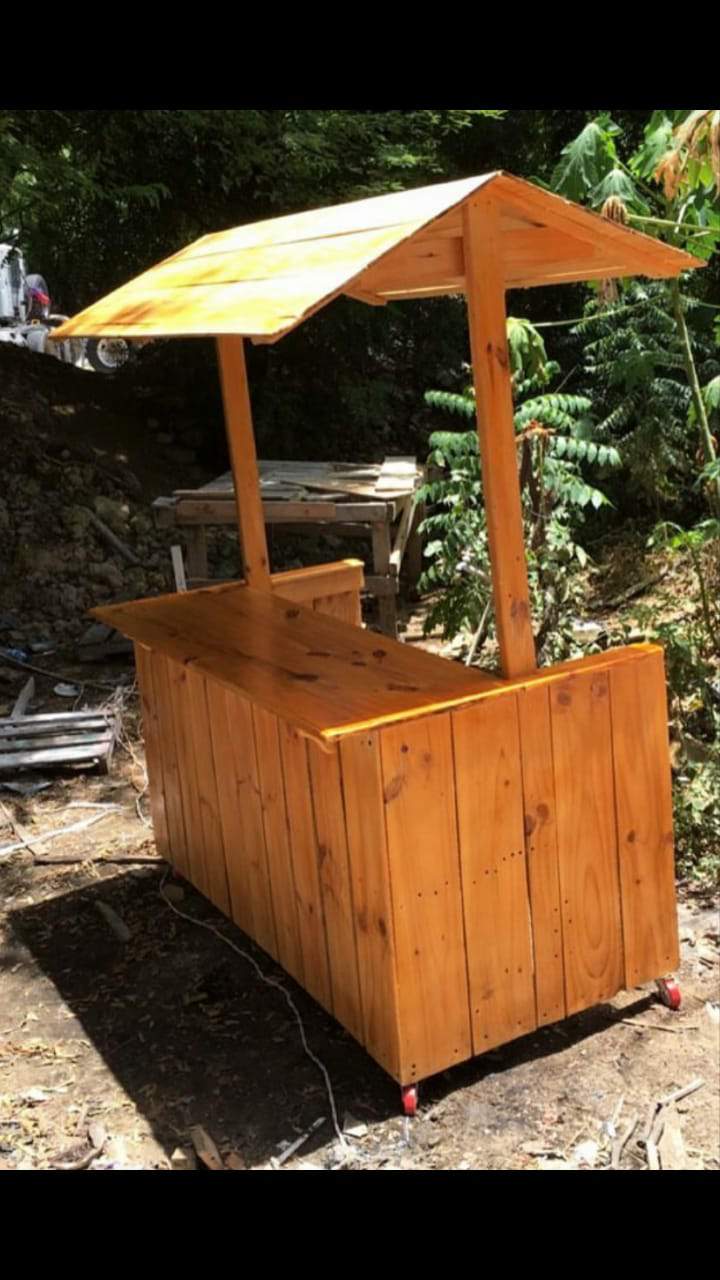 carrito para ventas en la calle en madera nuevo (stand)