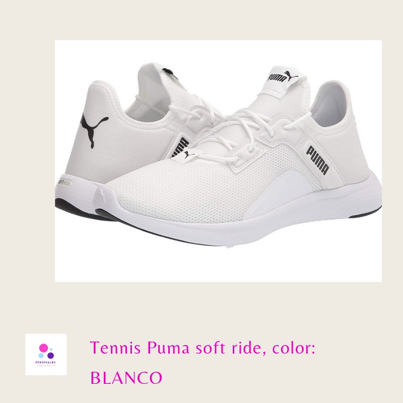zapatos unisex - Tennis Puma soft ride, color: blanco 
