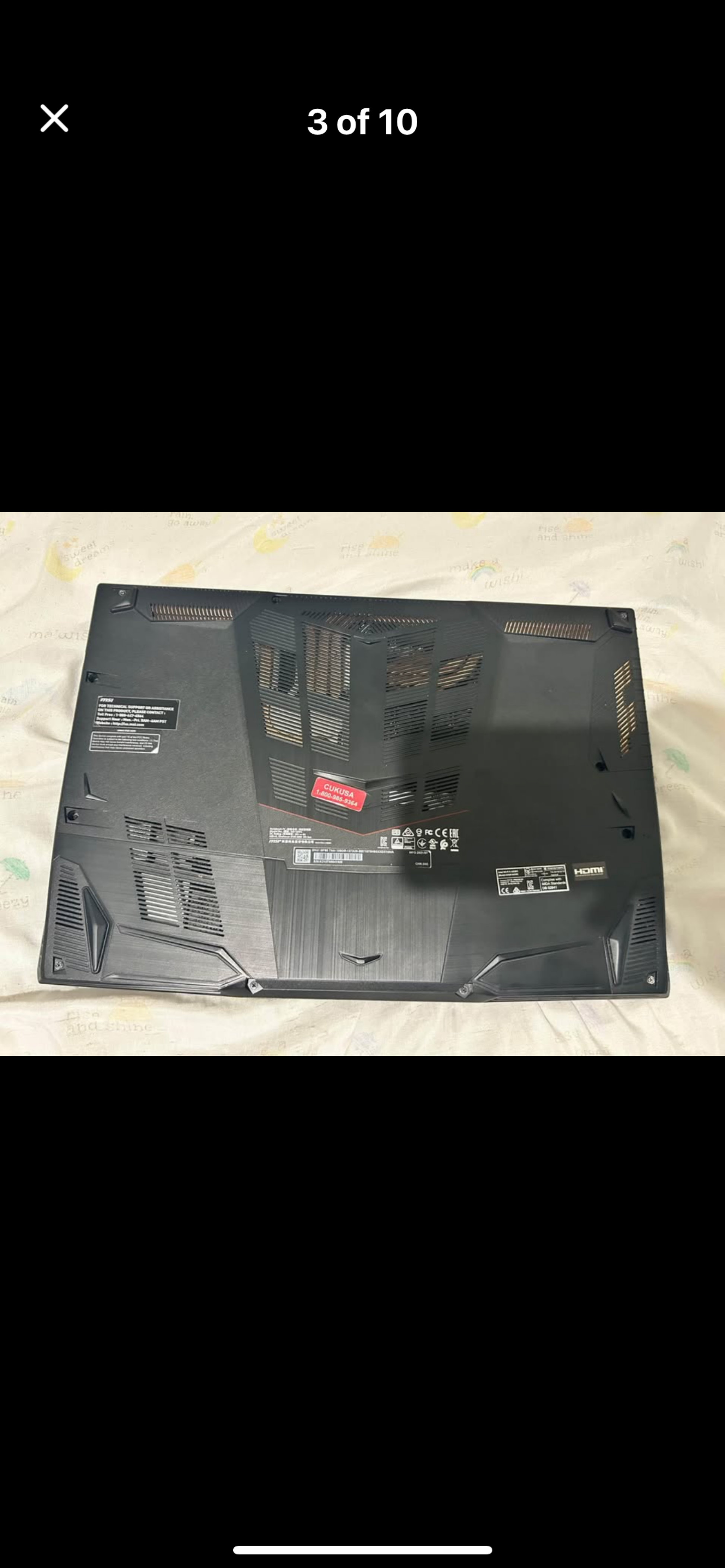 computadoras y laptops - Vendo Laptop GAMMER - MSI GF65 Thin 10SDR - Usada 4