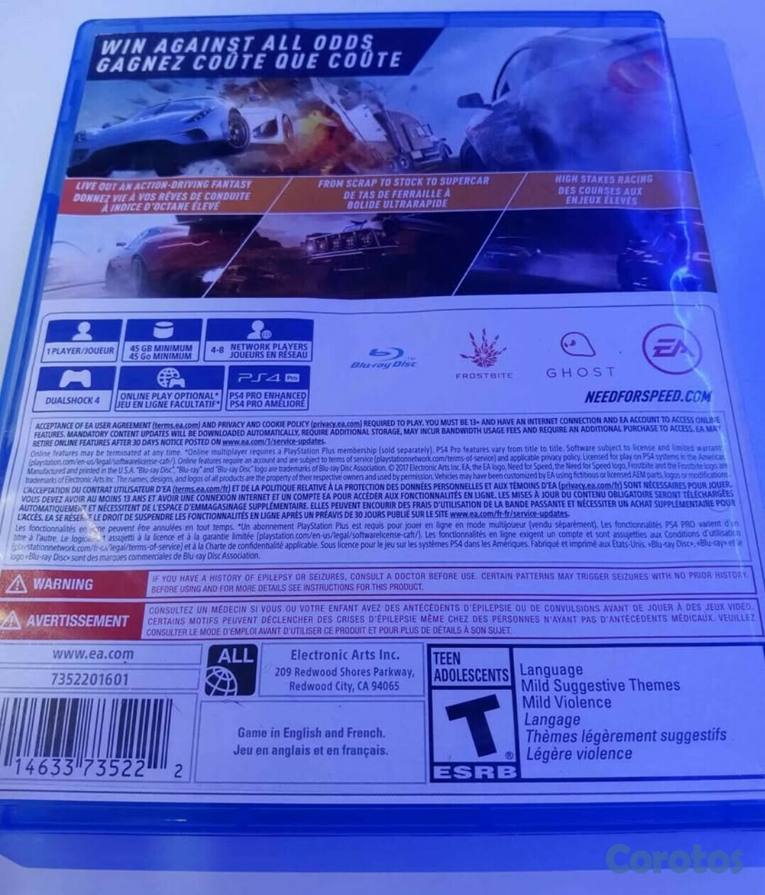 consolas y videojuegos - Need For Speed Payback (Original) para PS4 2