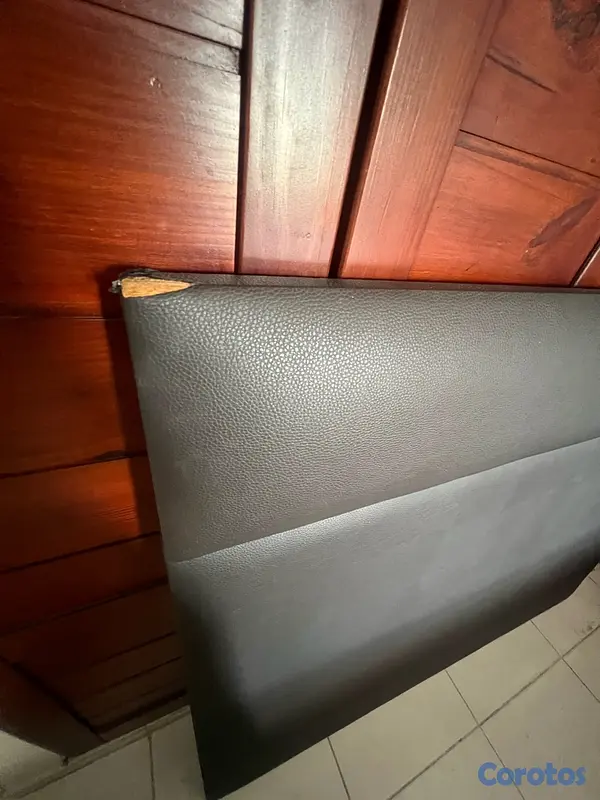 muebles y colchones - cabecero de cama tapizado en leather  2