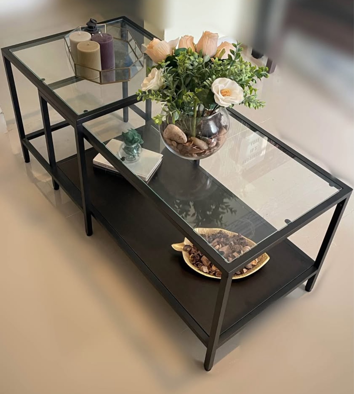 decoración y accesorios - En venta: Mesa de centro doble 3