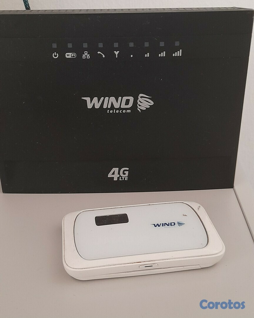 otros electronicos - Router wind telecom 4g lte + router portatil wintelecom 4g