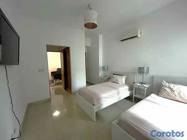 apartamentos - Apartamento Alquiler Piantini Amueblado DOS Habita 8