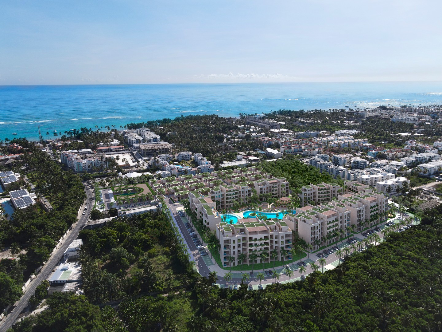 Proyecto de apartamentos y villas en venta en Punta Cana, a pasos de la playa.  2