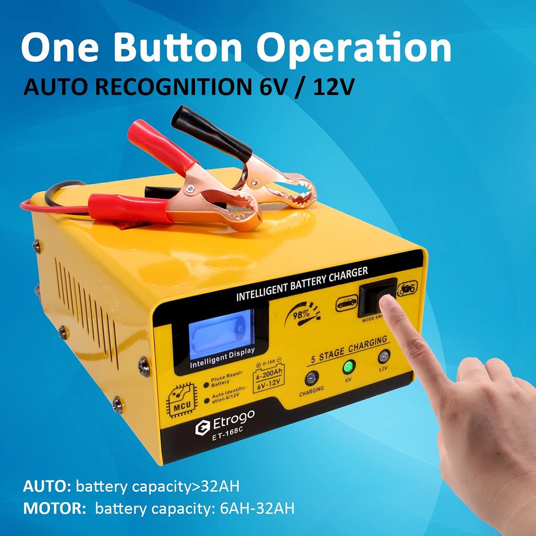 otros electronicos - Cargador de bateria automatico 12V 24V 15A para vehiculo motor 3