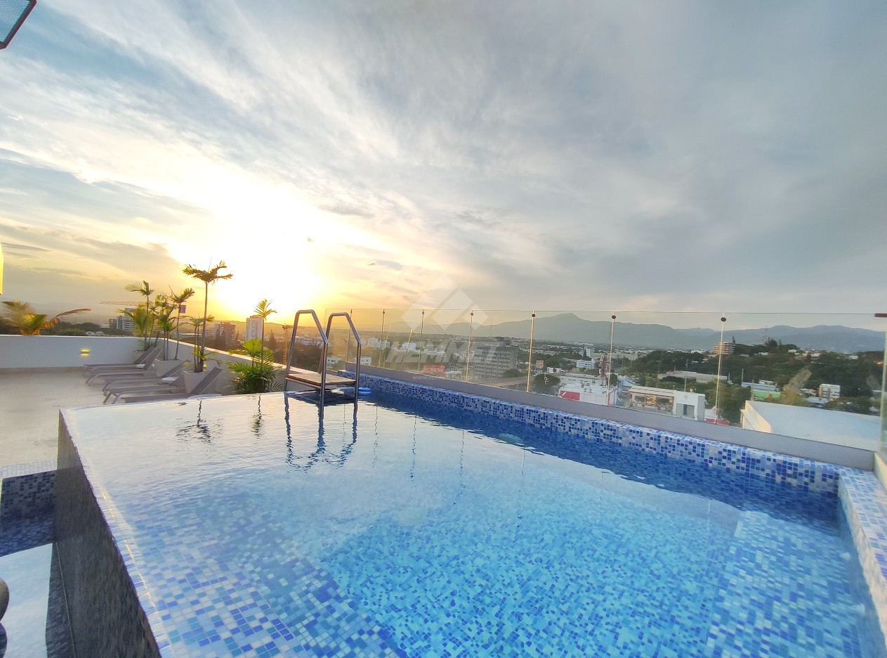 apartamentos - AMUEBLADO DE LUJO CON PISCINA Y AREA SOCIAL LA ESMERALDA SANTIAGO  9