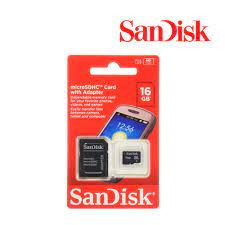 otros electronicos - Memoria MicroSD SanDisk 16GB con Adaptador